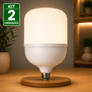 Kit 02 Lâmpada LED Bulbo 100W Super Branca Econômica Bivolt