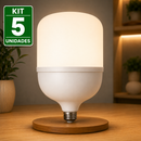 Kit 05 Lâmpada LED Bulbo 100W Super Branca Econômica Bivolt